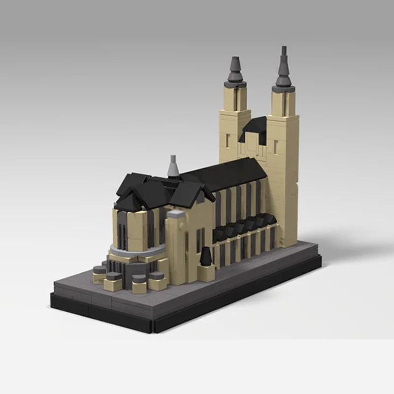 중세 성 모델 MOC 빌딩 블록 빈티지 교회 건축 모듈형 기술 선물 휴일 조립 어린이 장난감