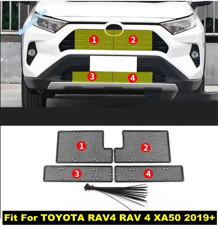 

Front Head Grille Insect Screening Mesh Insert Net Cover Trim Fit For TOYOTA RAV4 RAV 4 XA50 2019 - 2024 Exterior Accessories