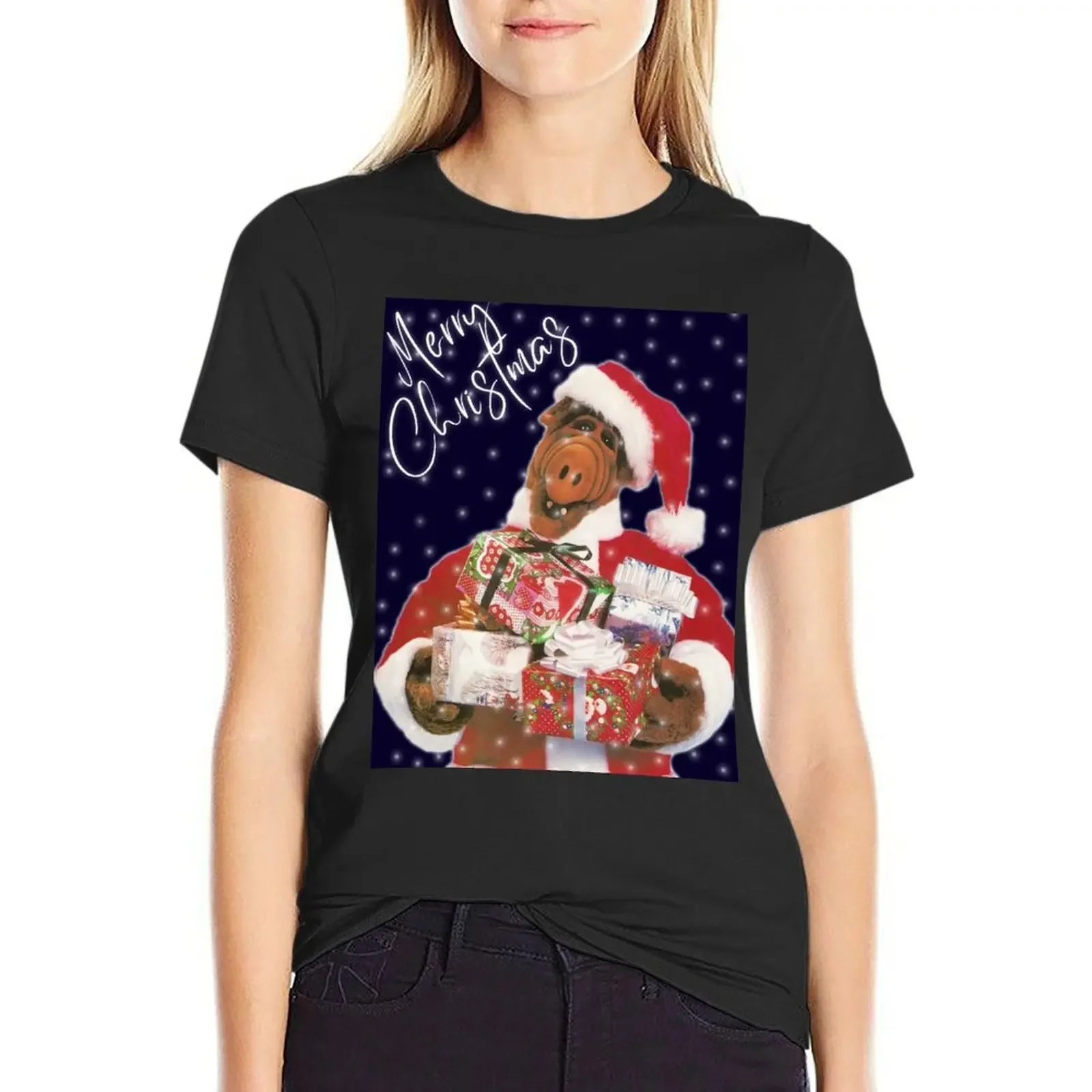 

ALF Christmas T-Shirt plus size tops anime clothes plus sizes customs oversized workout shirts for Women