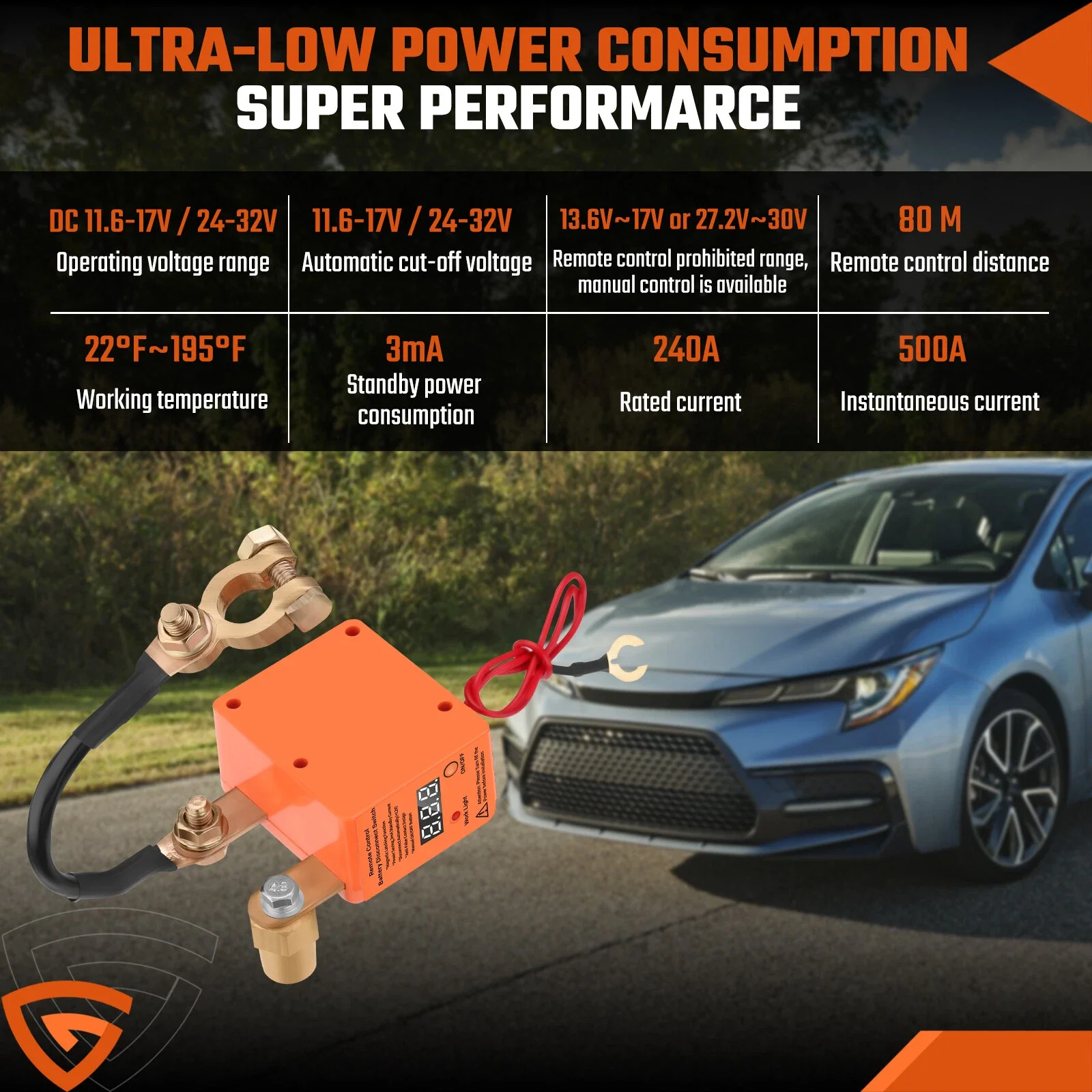 

Главный изолятор питания, беспроводной автоматический аккумулятор, отключение автомобильного аккумулятора, светодиодный дисплей для внедорожников Rv Marine