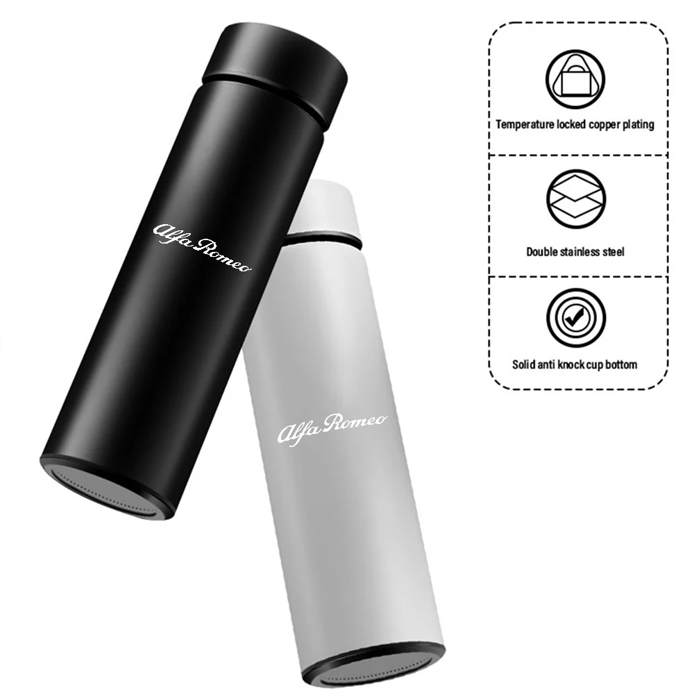 Thermos Bottle Smart Cup With Temperature Display 304 Stainless Steel Vacuum Insulated Intelligent Cup For Alfa Romeo Sportiva