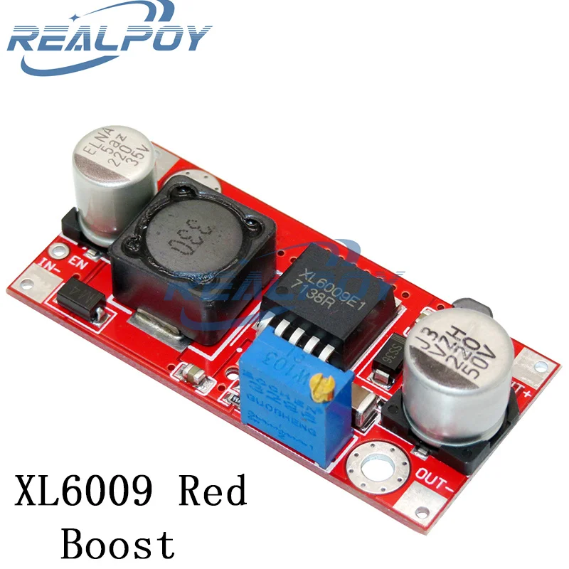 XL6009 4A Boost Converter Step Up Adjustable 15W 5-32V to 5-50V DC-DC Power Supply Module High Performance Low Ripple