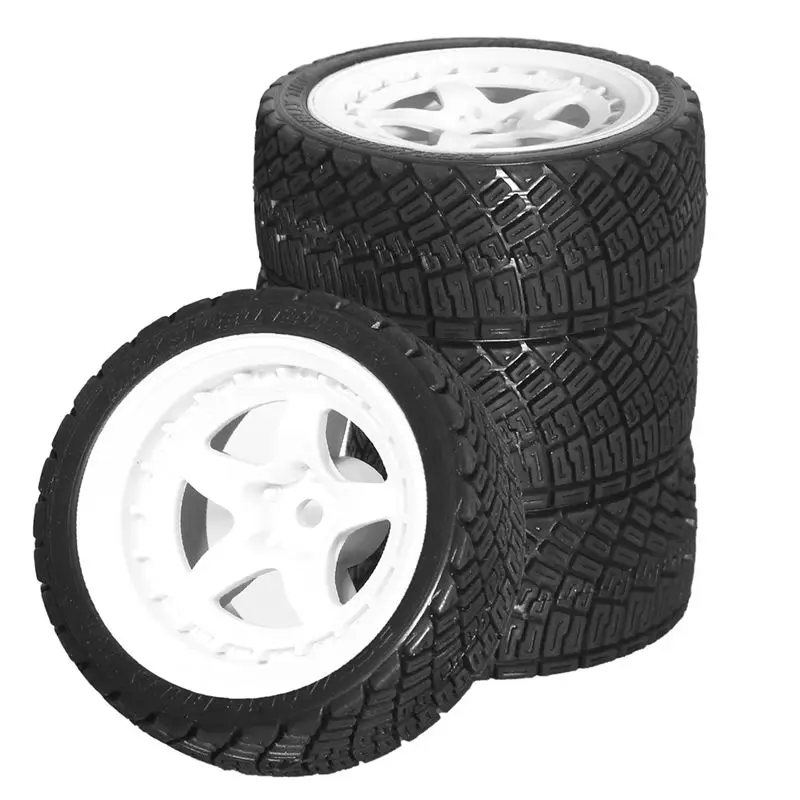 Top Deals 4Pcs 68Mm 1/10 RC Racing Car Tires On Road Touring Drift Car Tyre Wheel For Tamiya-TT01 TT02 XV01 XV02 TA06 W179