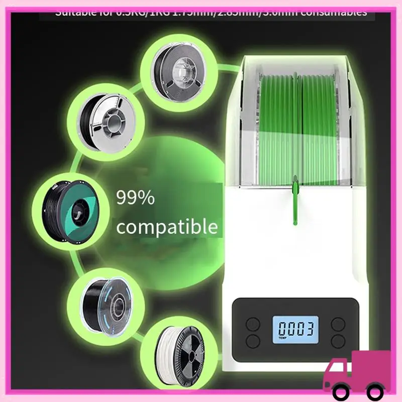 

Compact Filament Dry Box Filament Dry Box ABS Adjustable Temperature Keeping Filament Dry Holder 3D Printer Accessories US Plug