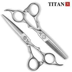 Titan professional hairdresser's barber set of scissors cutting  Hairdressing salon scissors  sharp tools 5.5inch 6.0inch