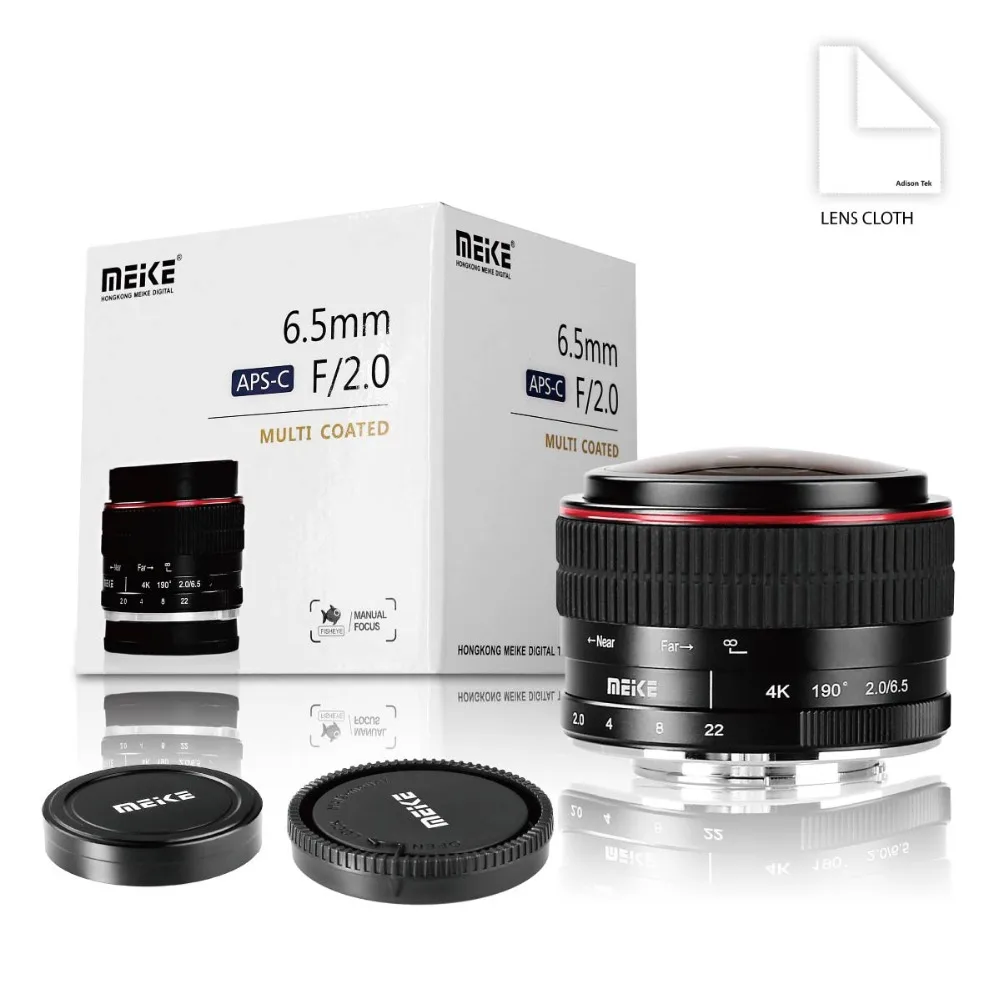 Imagem -05 - Meike-manual Focus Fisheye Lens Sony E-mount a7 A7s A7r A7ii A7rii A7sii A7iii A7riii a9 A6300 A6400 A6500 65 Milímetros F2.0 Aps-c