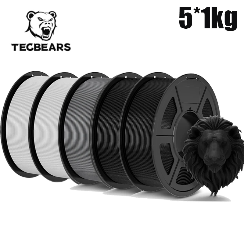 TECBEARS خيوط ثلاثية الأبعاد PLA/PETG/عالية السرعة غير لامعة petg/abs/silk/HSMPLA/PLA Plus/pla 5 كجم 1.75 مللي متر خيوط طابعة ثلاثية الأبعاد للطابعة ثلاثية الأبعاد