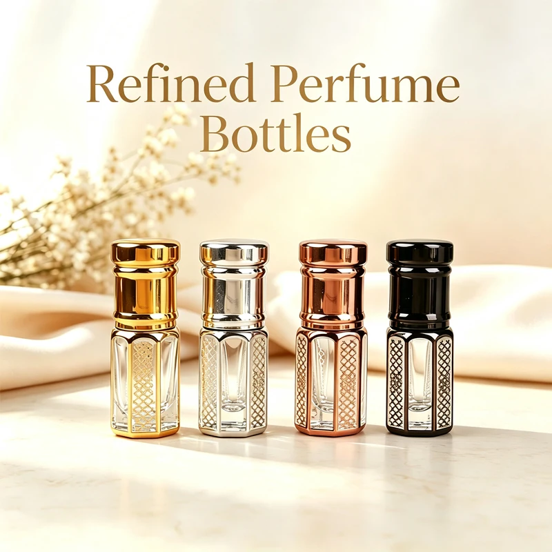 3/6/12ML Capacity Glass Roll-on Bottle Roller Ball Design Leak-Proof Portable Sample Container Glass Material Refillable