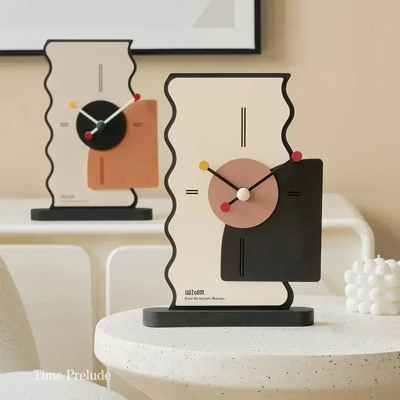 Nordic Style Office Living Room Table Clock Creative Art Home And Decoration Accessories Ornaments Quiet Digital Desktop Watch