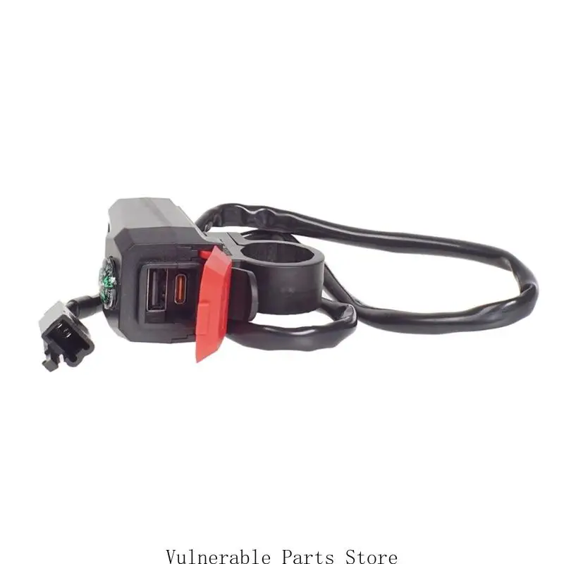 High Speed 5V3A Waterproof Motorcycle Phone Chargers Double USB Ports & Direction Included Double Usb Motorcycle Adapter for view 5