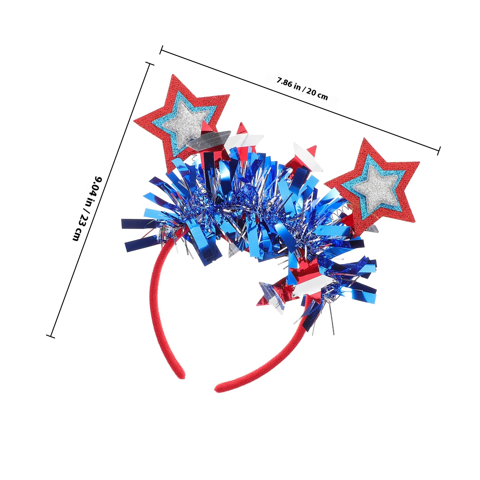 星条旗の愛国的なヘッドバンド 7月4日の祝賀会用 米国旗ヘアアクセサリー 独立記念日パーティーの装飾