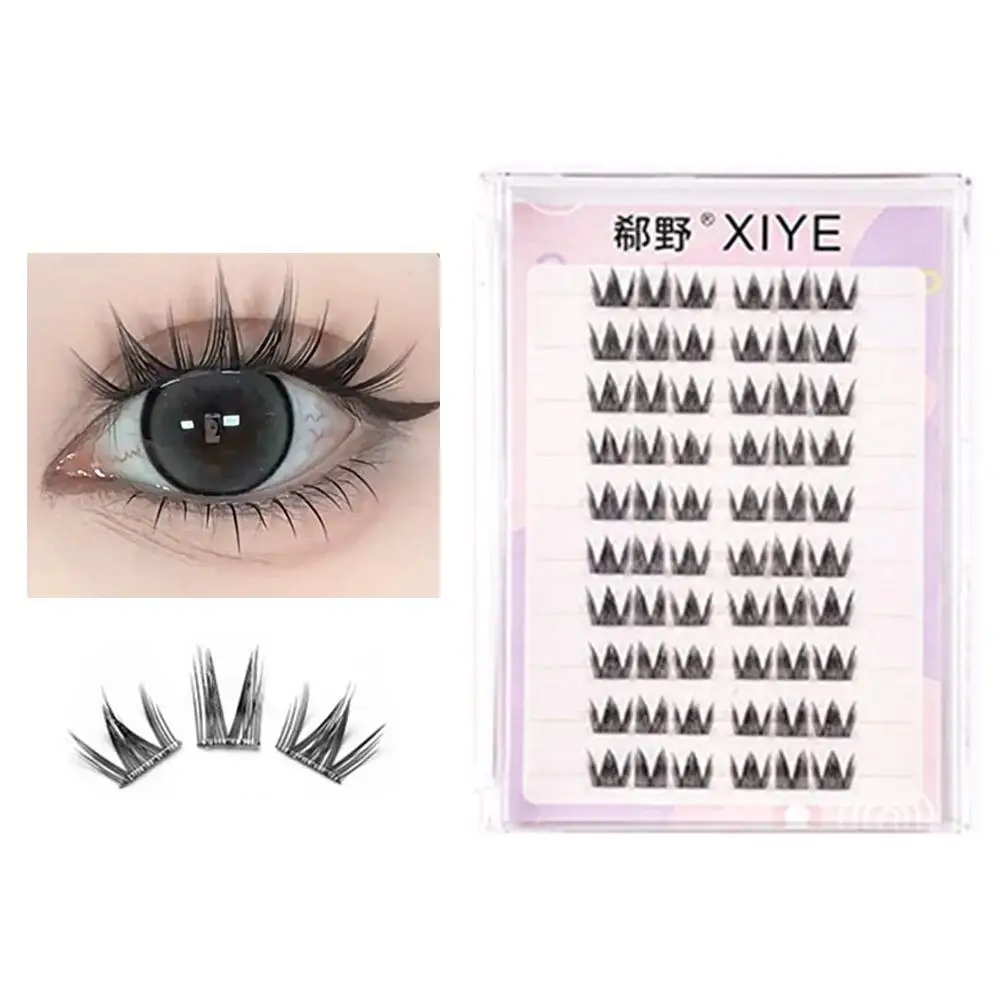 خالية من الغراء الرموش الصناعية الطبيعية ذاتية اللصق مجموعة واحدة لتقوم بها بنفسك لاش مجزأة كرة لولبية الرموش تمديد ماكياج أداة