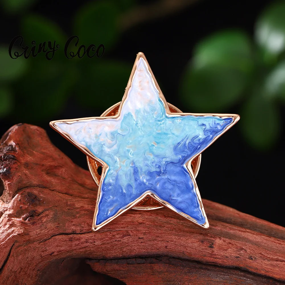 

Cring Coco Magnetic Buckle Brooch Star Shaped Jewelry Colorful Round Enamel Brooch for Women Party Cloth Mother's Day Gift 2024