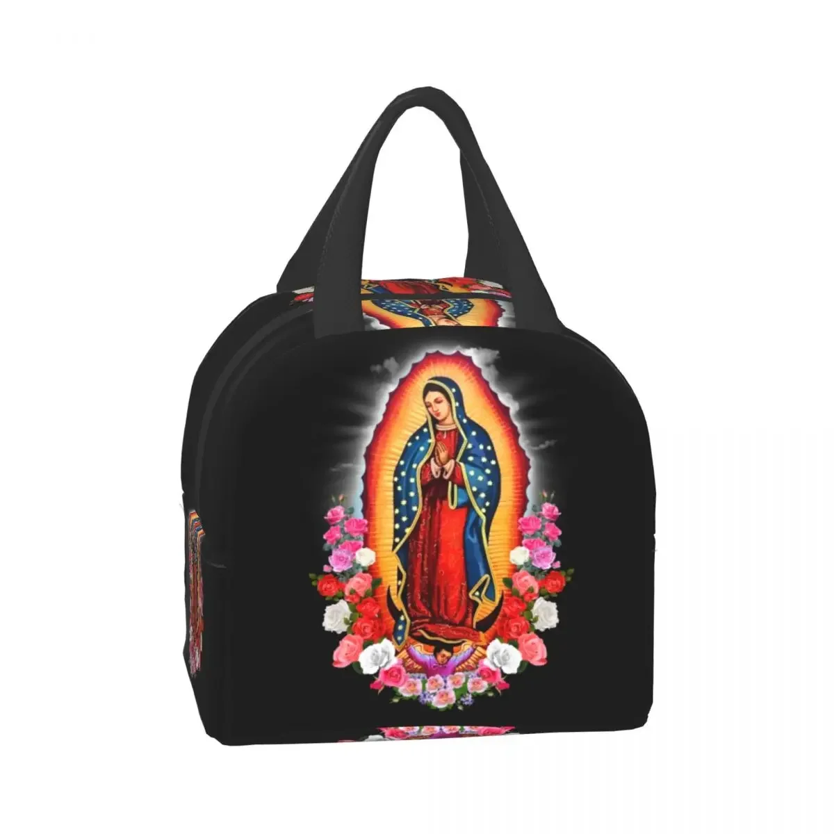 Virgin Mary Of Guadalupe Resuable Lunch Box Waterproof Mexico Catholic Saint Thermal Cooler Food Insulated Lunch Bag Office Work