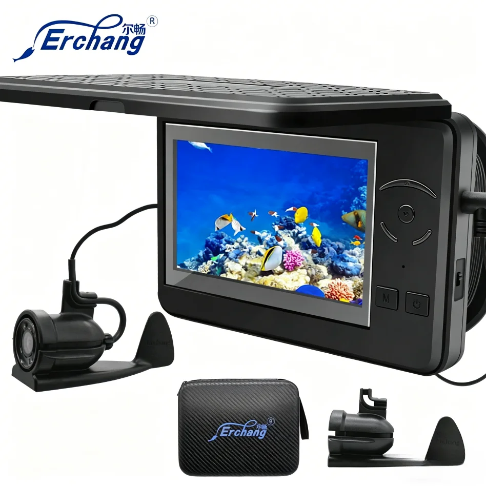 Erchang F431B Underwater Fishing Camera With 4x Digital Zoom 4.3 Inch 4000mAh 15m Infrared Winter Fisherman Camera For Fishing