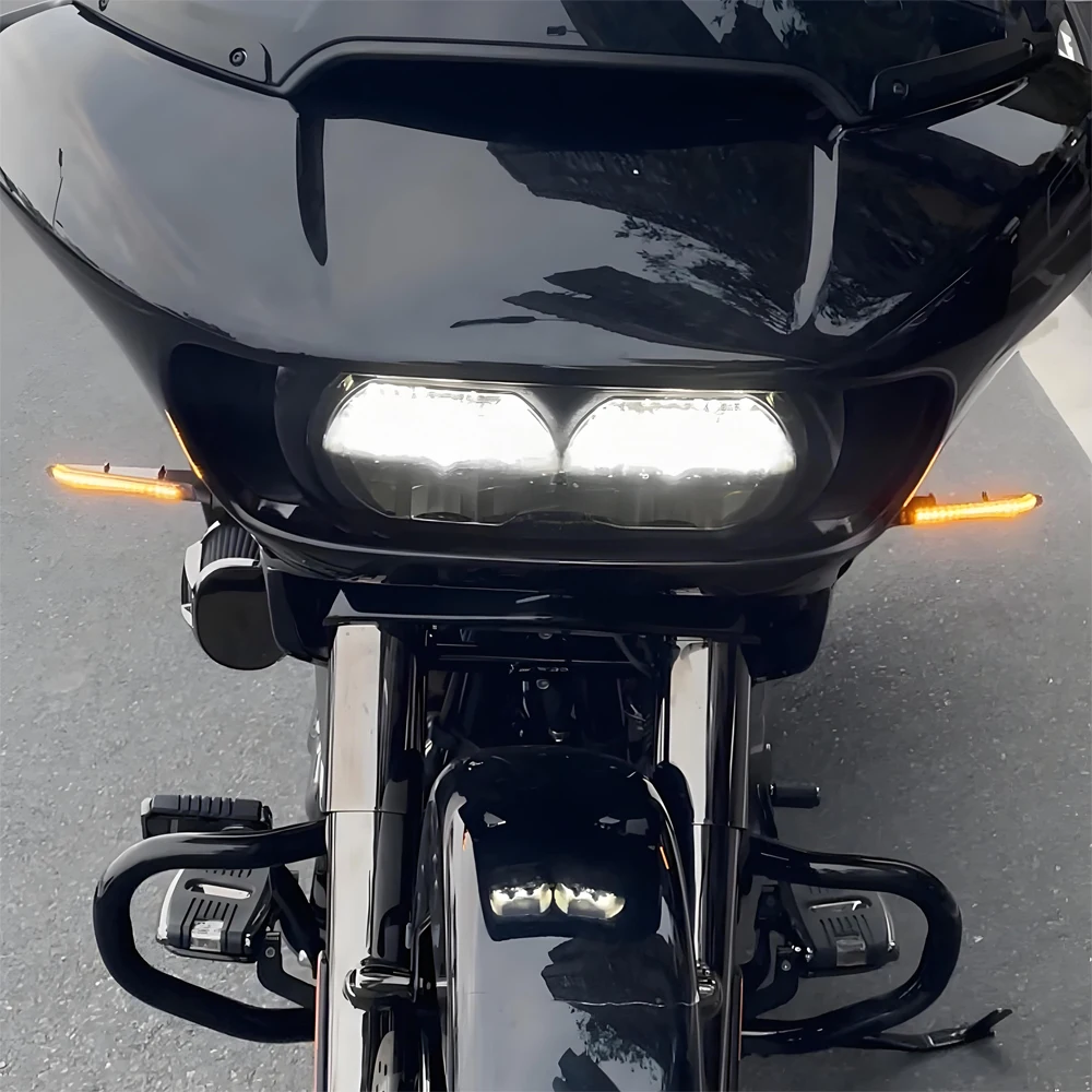 Moto Lato LED Indicatori di direzione Freno Che Scorre Misura Per Road Glide Personalizzato FLTRX Ultra FLTRU Limited FLTRK 2015-2023