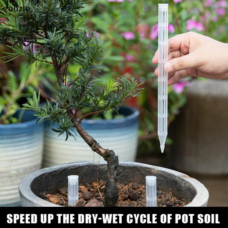 exquisite20Pcs 25CM Plastic Plant Ventilation Pipes Root Rot Prevention Perfect For Indoor Outdoor Potted Planting Gardening