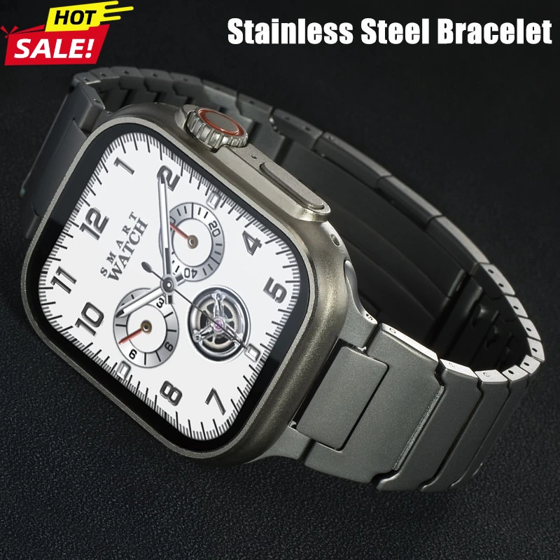 Metal Band  for Apple Watch Band 44mm 49mm 40mm 45mm 42mm 46 Stainless Steel Strap for IWatch Series 1 2 3 4 5 6 7 8 Ultra