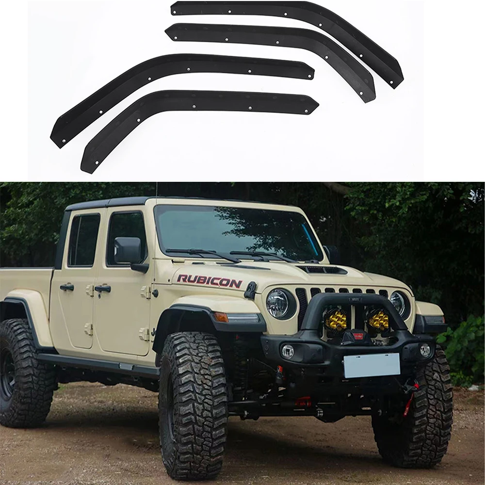 Widening The Jeep Wrangler Jl Original Fender 4pcs Black ABS High Low Fender Flares Edge Trim For 2018++ SXMA JL1280