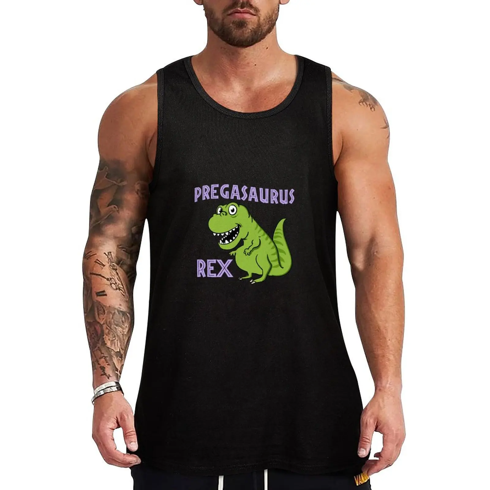 Pregasaurus Rex | gender reveal shirts | pregnant shirts | new mom gifts baby shower gift baby announcement shirt Tank Top