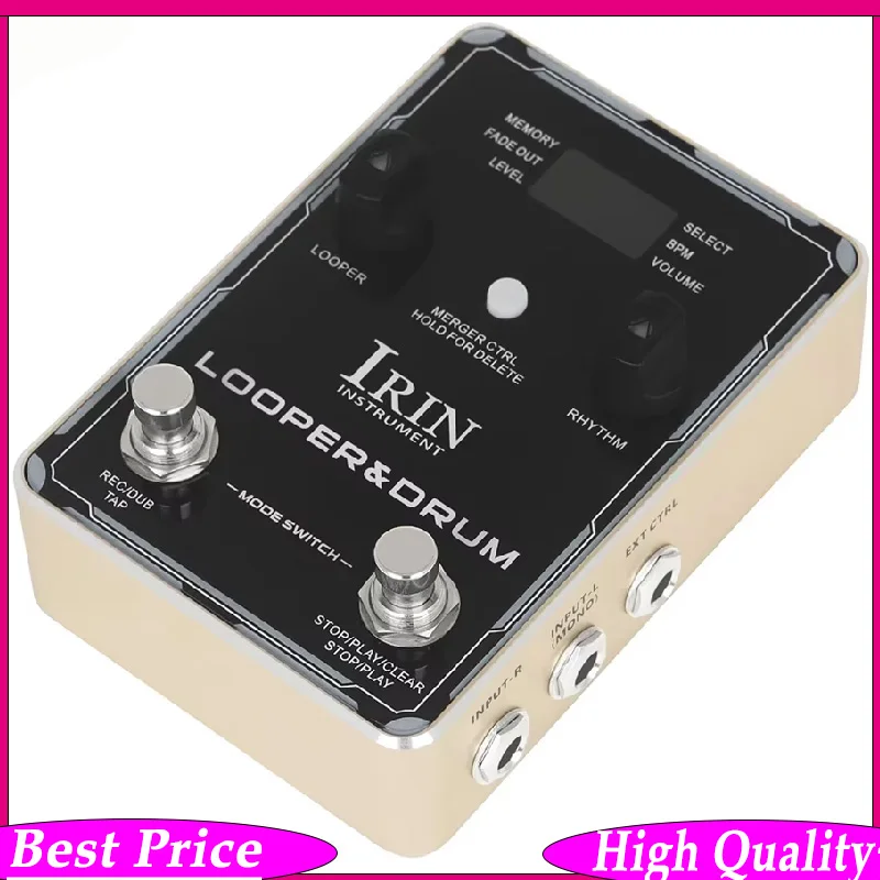 Electric Guitar Effects Pedal Looper Drum Pedal 44.1kHz/24bit Phrase Loop 160 Minutes Recording Time Guitar Accessories