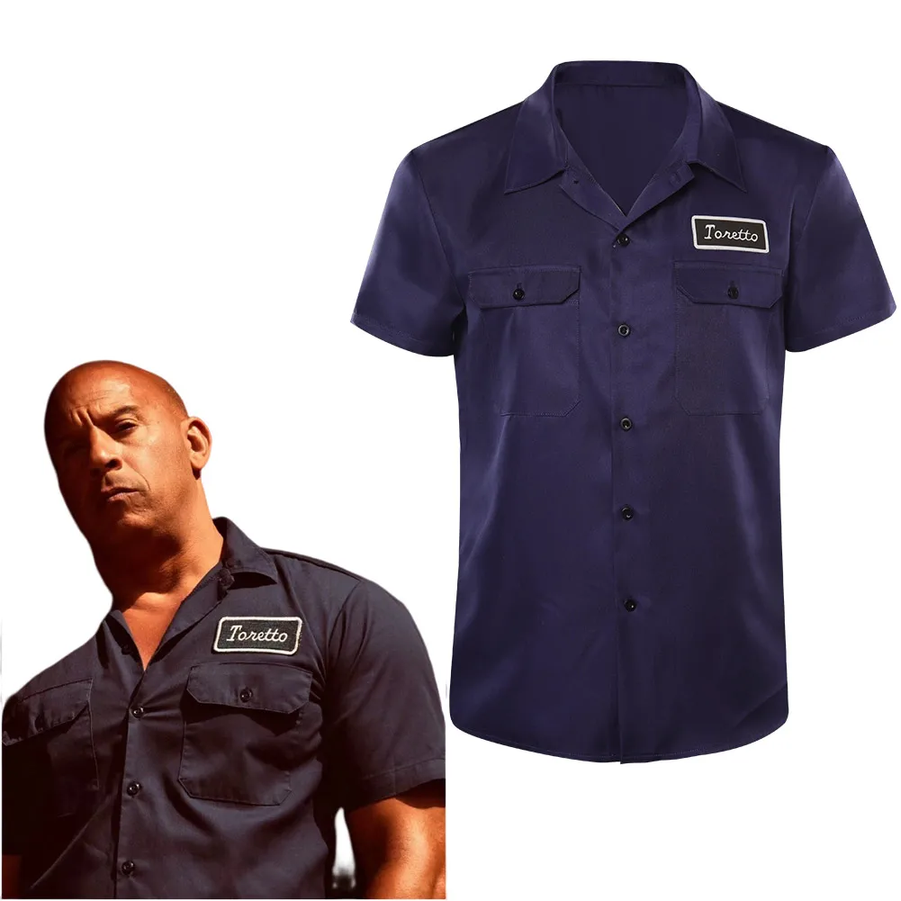 Dominic Toretto Cosplay T-Shirt kostium film szybcy i wściekli X krótki rękaw Top z okrągłym dekoltem Tee lato dla mężczyzn mężczyzna dorosły