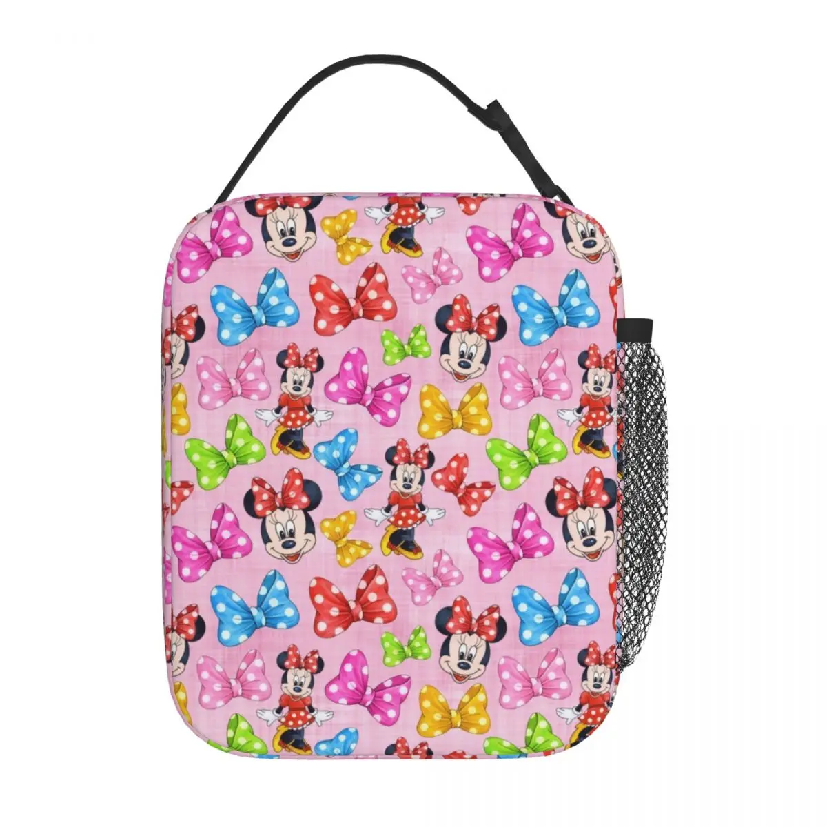 Custom Mickey Mouse Insulated Lunch Bags for Outdoor Picnic Food Leakproof Thermal Cooler Lunch Box Women Kids