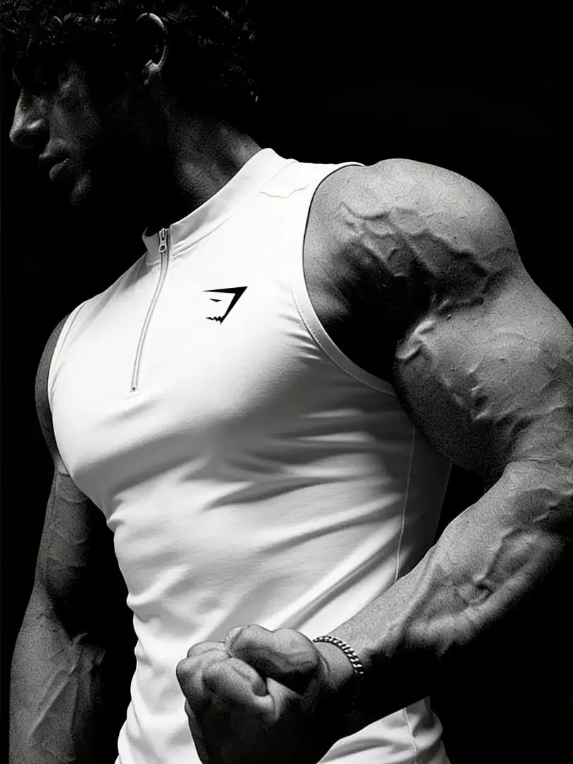 Fitness short sleeved vest men's half zipper high elasticity tight cycling T-shirt quick drying clothes GYMSHARK