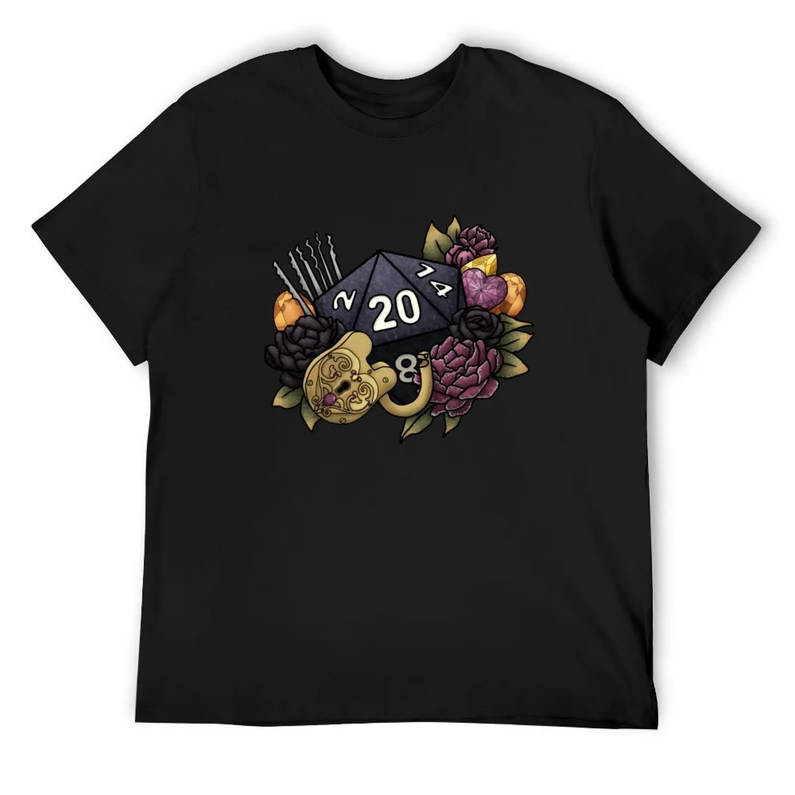 Rogue Class D20 SERIES 2 - Tabletop Gaming Dice - Thief Lockpicking T-Shirt graphic shirts kawaii clothes men clothes