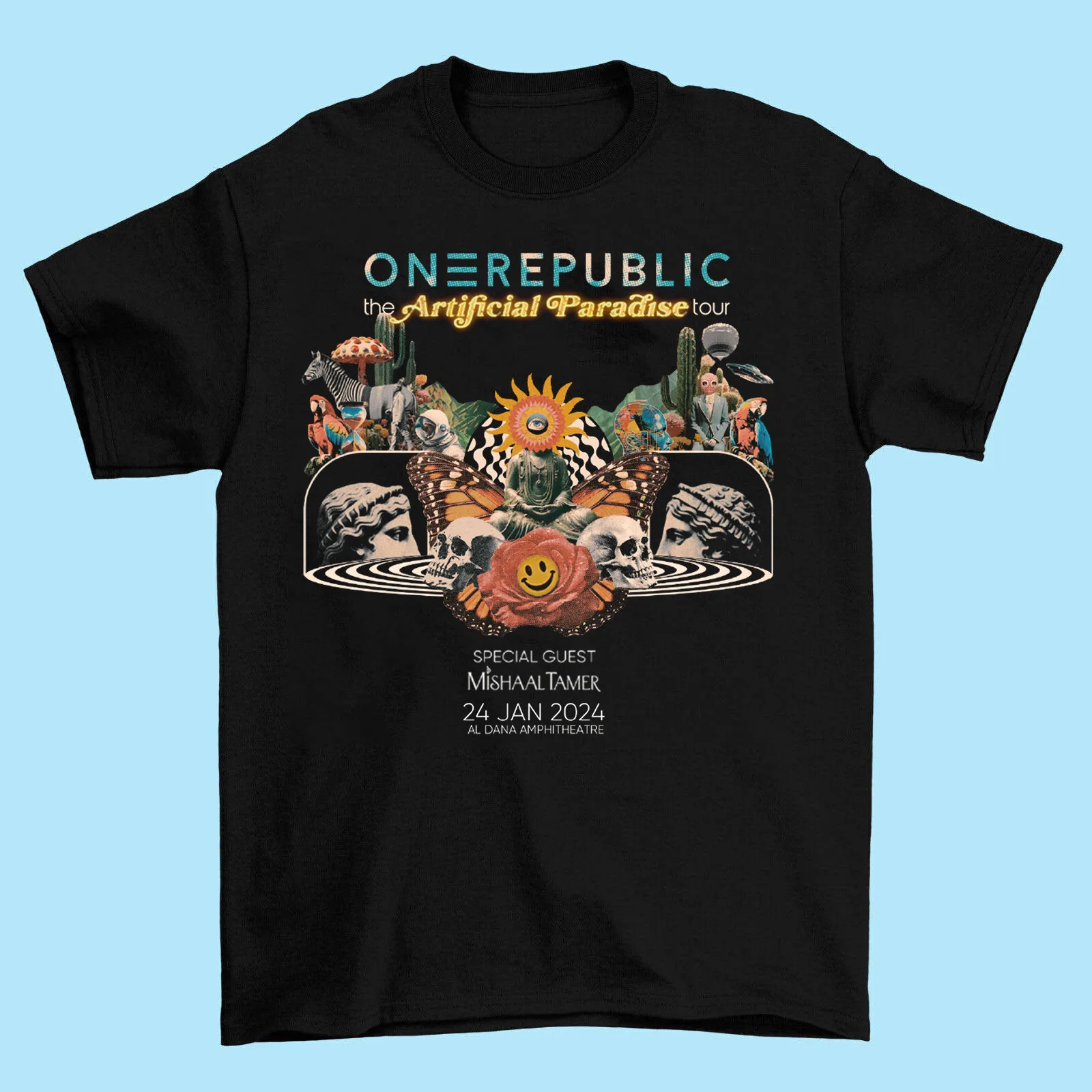 

OneRepublic The искусственный рай Tour 2024 футболка с коротким рукавом унисекс