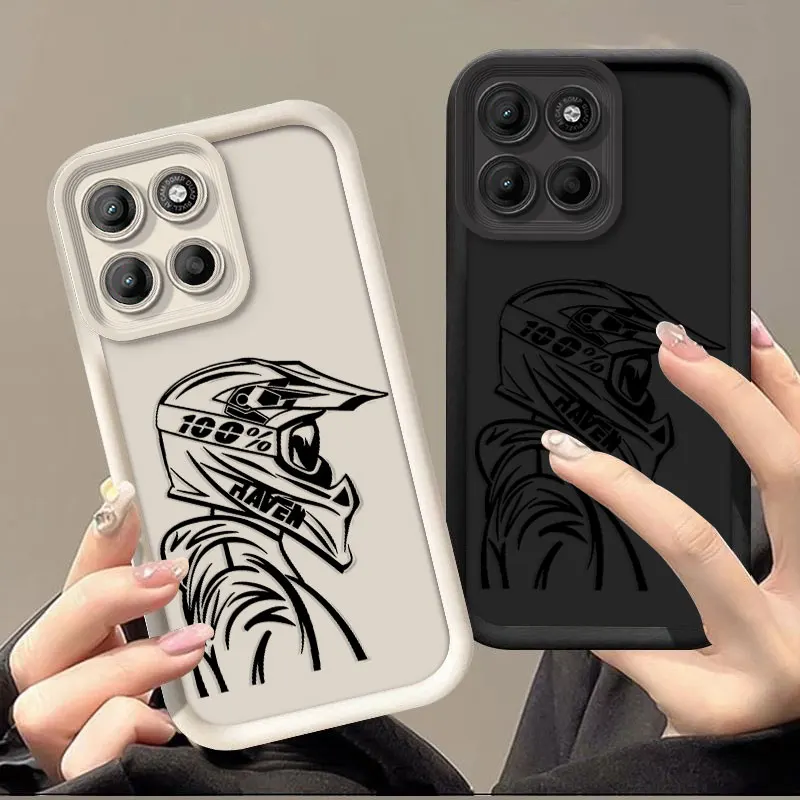 Silicone TPU Case For Motorola Moto G37 G47 G57 Power G67 G77 G87 G17 Protective Cover Shockrpoof Driver Print Pattern Funda