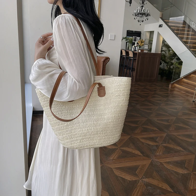 Fashion Color Bump One Shoulder Braided Bag