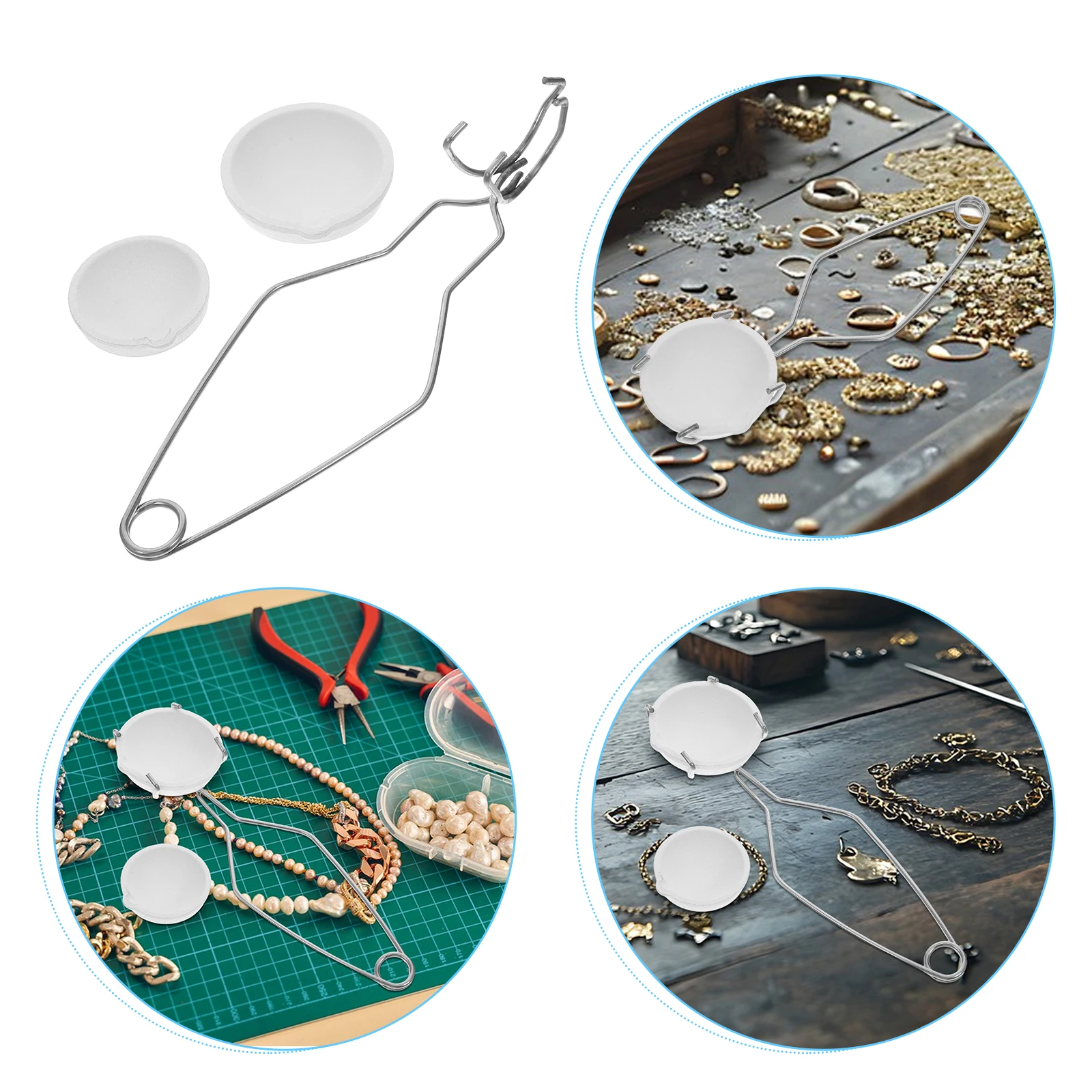 

3pcs Quartz Crucible Set High Temperature Resistant Melting Kit Ceramic Crucibles Gold Silver Tools Jewelry Making Smelting