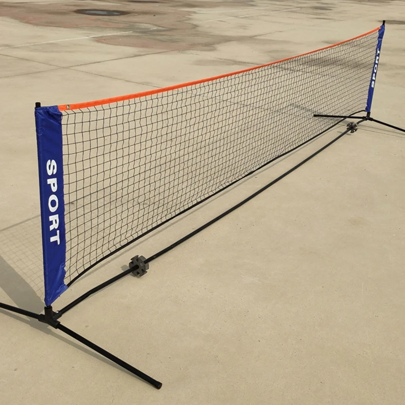 Dobrável portátil Badminton Tennis Net, Tribunal interior e exterior, Backyard Sport Training, 3.1-6.1m