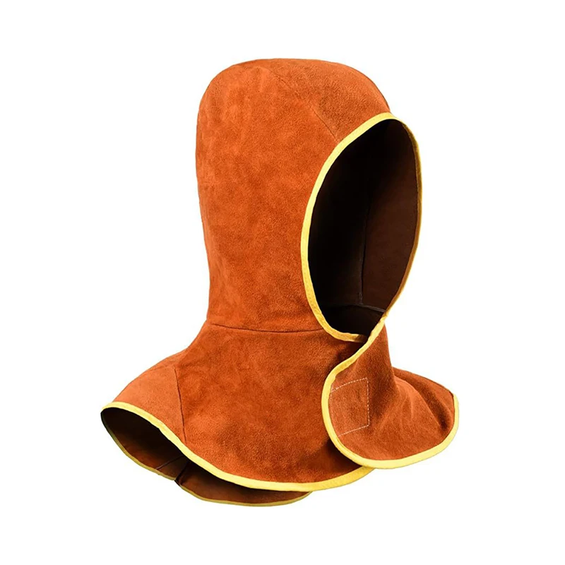 Leather Welder'S Argon Arc Welding Heat Insulation And Anti-Scald Thickened Hood Anti-Splash Leather Welding Protective Helmet