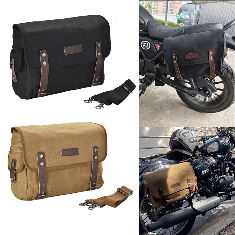 

Large Capacity Motorcycle Retro Tool Kit Waterproof Saddlebag For Softail Standard Dyna Rider Sport Glide Left Side Bags