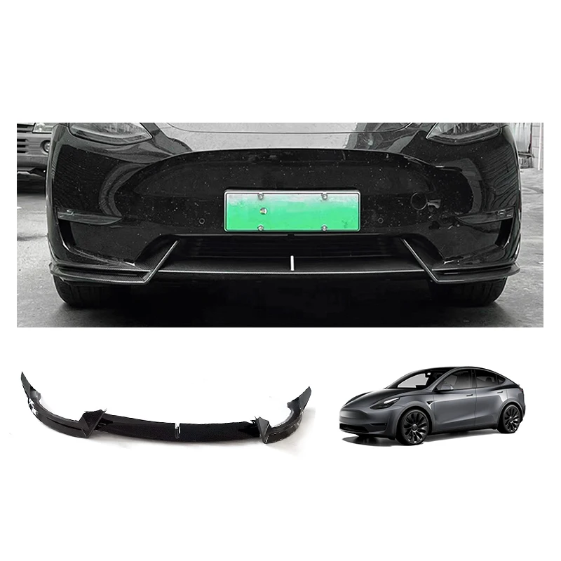 Car Accessories Black Front Bumper Front Spoiler Lip Diffuser Front Lip for Tesla Model Y