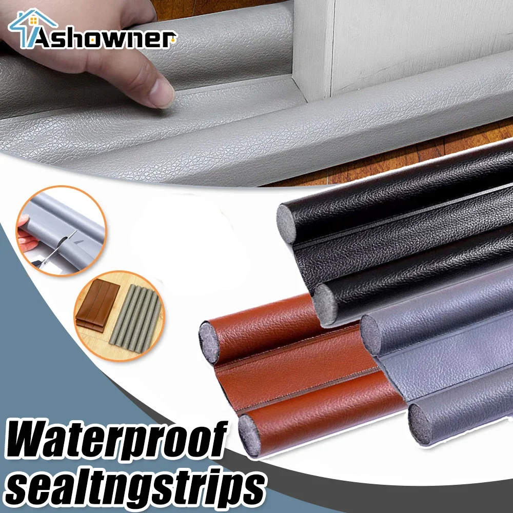 Seal Strip Bilateral Door Seam Waterproof Dustproof Strips 95cm Leather Sponge Home Bedroom Mosquito Upgraded Soundproof Strips