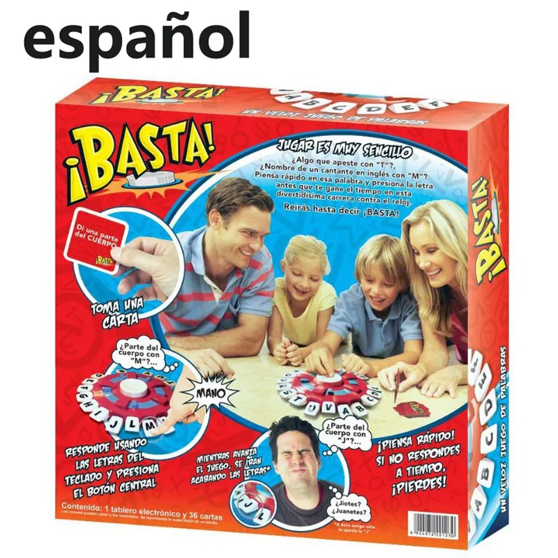 2024 New English and Spanish tapple Crazy Alphabet Game Fast-paced family board game Puzzle toy Christmas