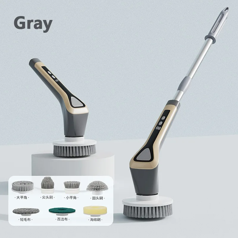 Electric Cleaning Brush Electric Spin Cleaning Scrubber Electric Cleaning Tools Parlour Kitchen Bathroom Cleaning Gadgets