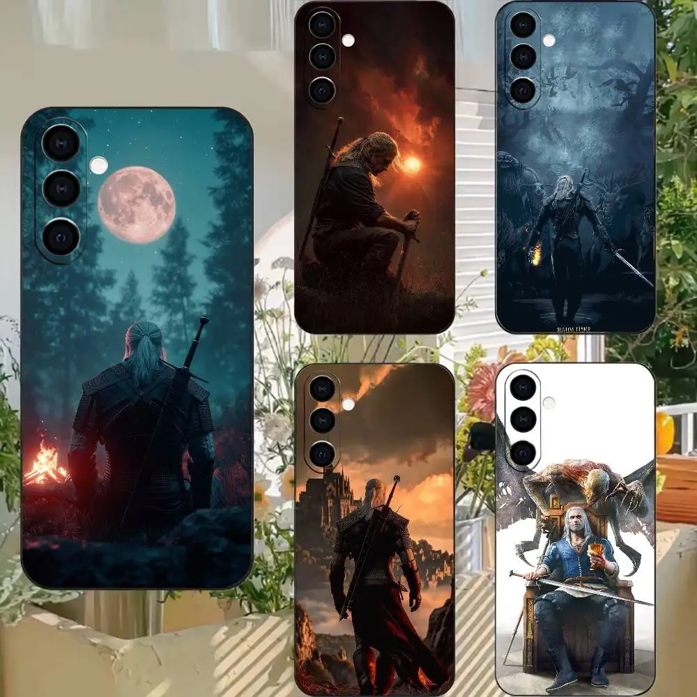 Classic T-The W-Witcher design   Black Soft Silicone Phone Case for Samsung A73 20,21,22,31,32,52,53,72