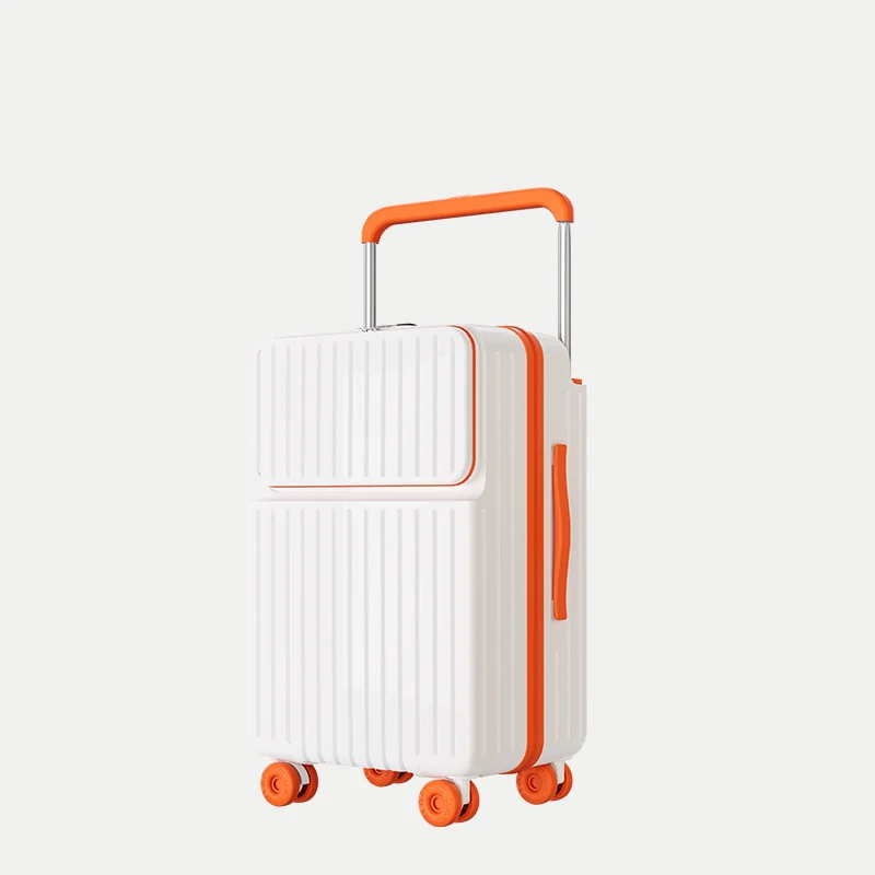 Durable Travel Suitcase Women's 20 Inch Carry-On Bag with Wide Pull Rod Hard Lightweight Rock Fashion Rolling Luggage image 3