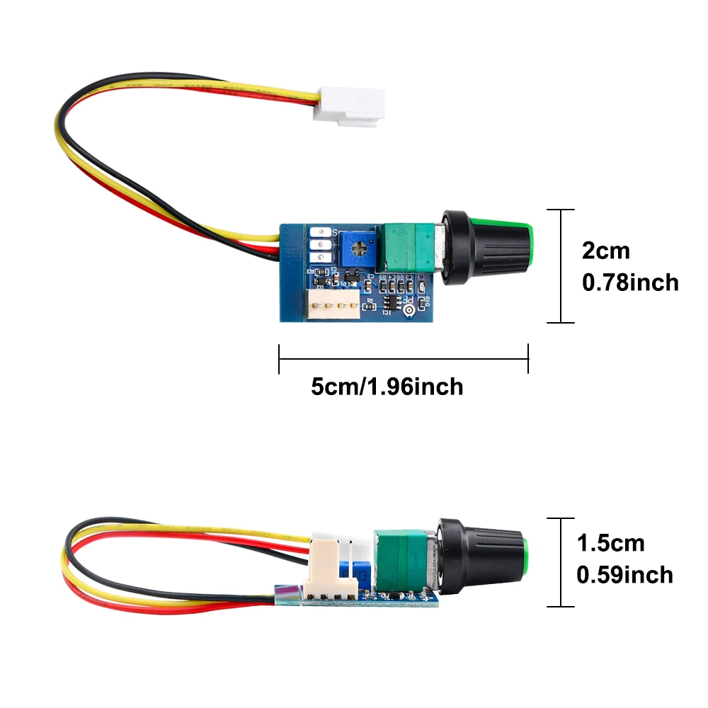 12V DC Motor Speed Controller 3P PWM Speed Adjustable Switch DC Fan Speed Control Module for RV Camper Vent Fan