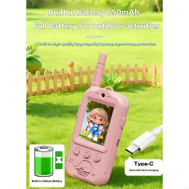 워키 토키 어린이 인터콤 장난감 놀이 활동 중에 어린이가 쉽게 사용할 수 있는 간단한 버튼 레이아웃 A2UB