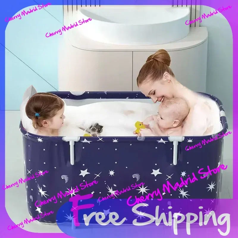 Folding Baby Bath Tub Portable Bathtube Newborn Set Ice Hot Tub Sweat Steaming Foot Spa Pet Dog Bath Outdoor Camping Vehicle Use