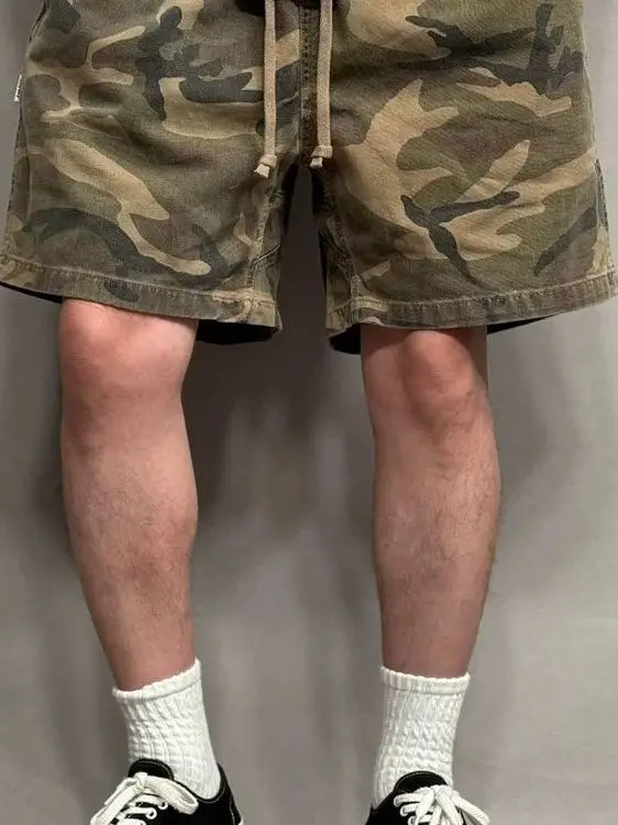 

Американские ретро-шорты с камуфляжным принтом для мужчин, летние, быстросохнущие, для активного отдыха, свободного кроя, универсальные, модные, в городском стиле