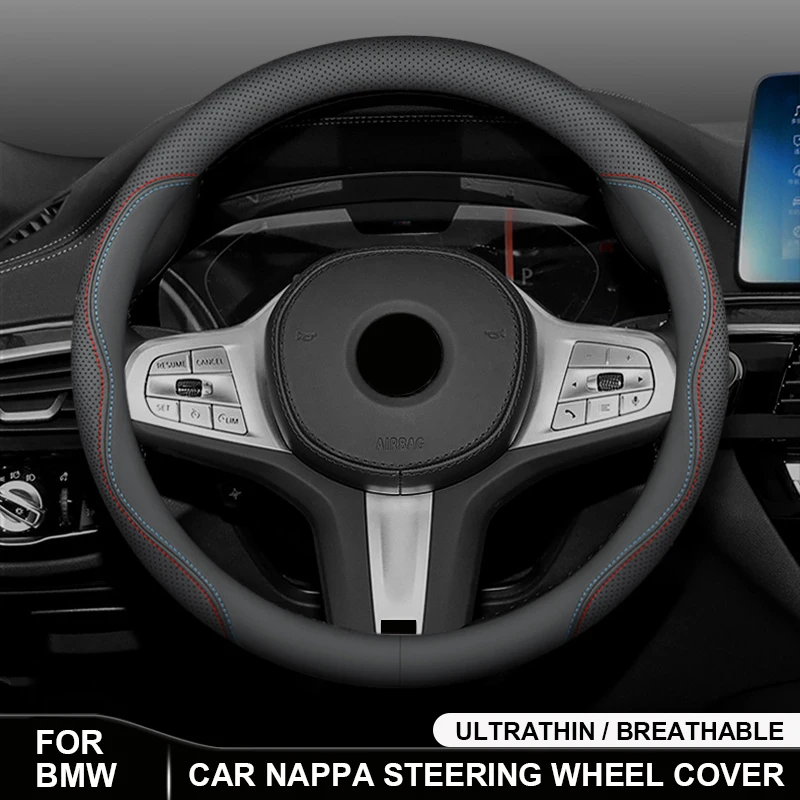 

For BMW M X1 X3 X5 X6 E36 E39 E46 E87 E90 E92 F10 F15 F25 F30 F01 F10 G20 G30 G70 G14 G15 G16 Leather Car Steering Wheel Cover