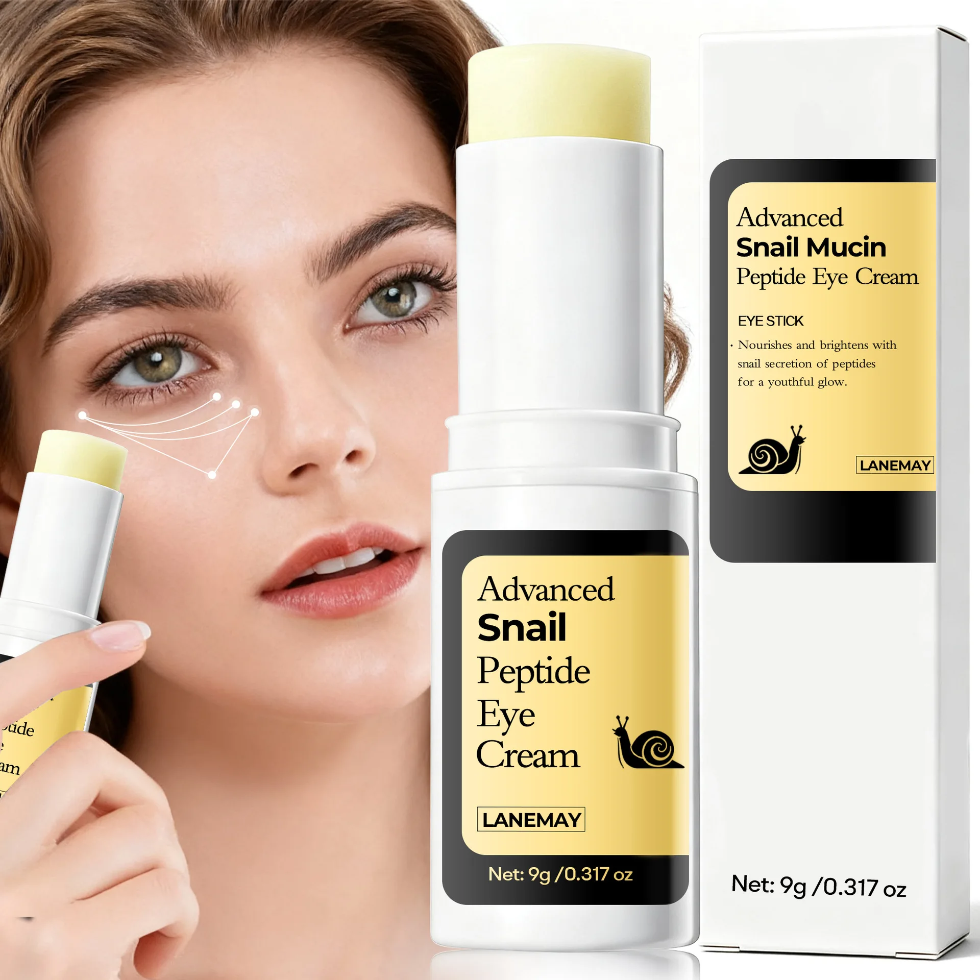 Snail Cream Gel - Lanemay crème pour les yeux d'escargot