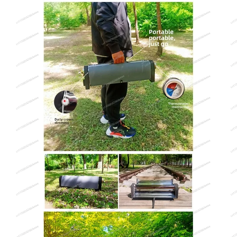 ybj Stainless Steel Sun Stove for Smoke-Free Outdoor Cooking | Ideal for Camping & Off-Grid Adventures