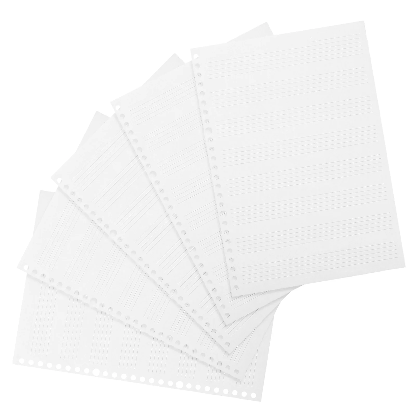 

2 Books Musical Score Loose Leaf Paper Blank Staff Notebook Detachable Loose-leaf